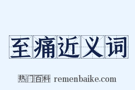 至痛近义词是什么意思的图片